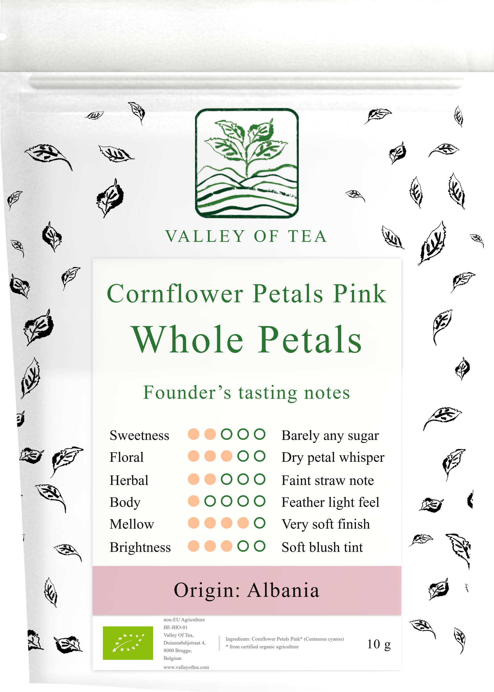 Cornflower Petals Pink pouch front
