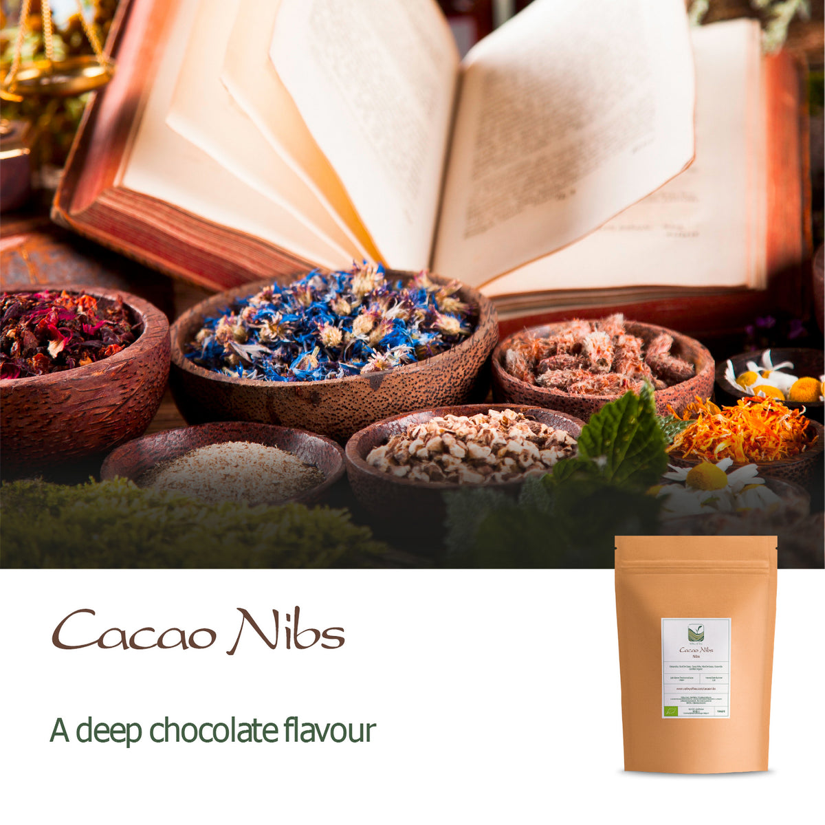 Cacao Nibs Rauw En Bio - Zoete Chocoladebonen - Donkere Cacaoboon - Cacao Nib Boon 