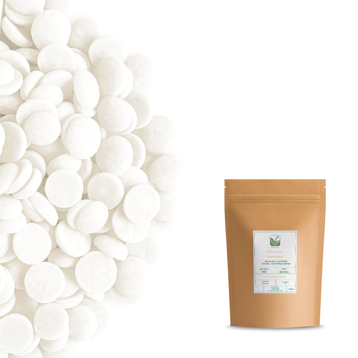 Beewax Organic Pure Yellow Pelts - Voor Lipbalm - Elk voedsel of cosmetisch gebruik 