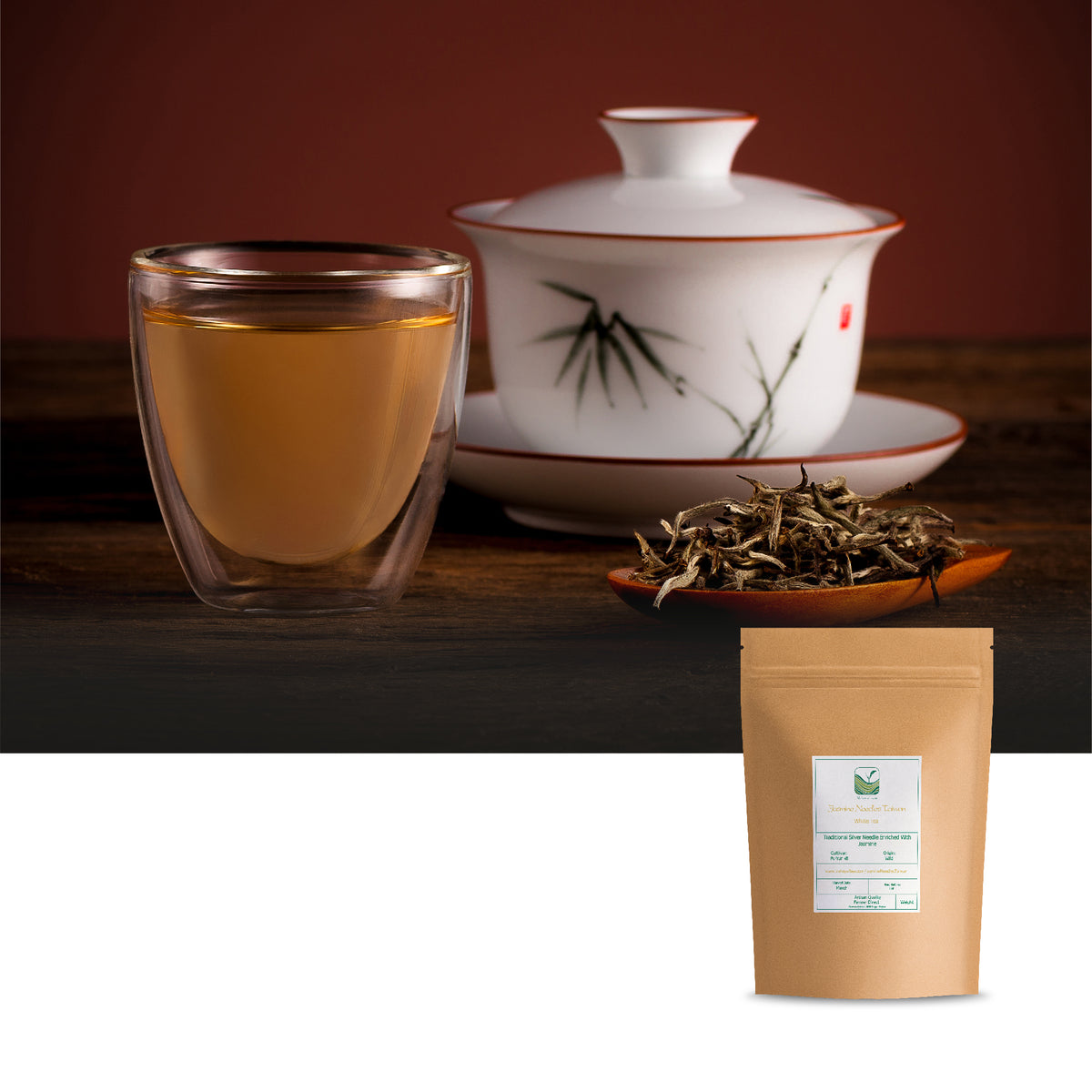 Silver Needle Jasmijn thee - Moli Yinzhen Witte Thee