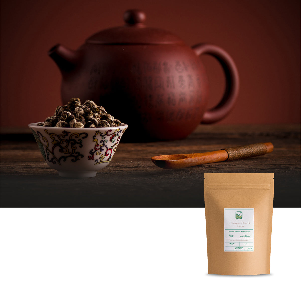Jasmijn Draken Parels Groene Thee - Phoenix Pearls Van Fujian China - Een Van De Meest Bekende Groene Theeen 