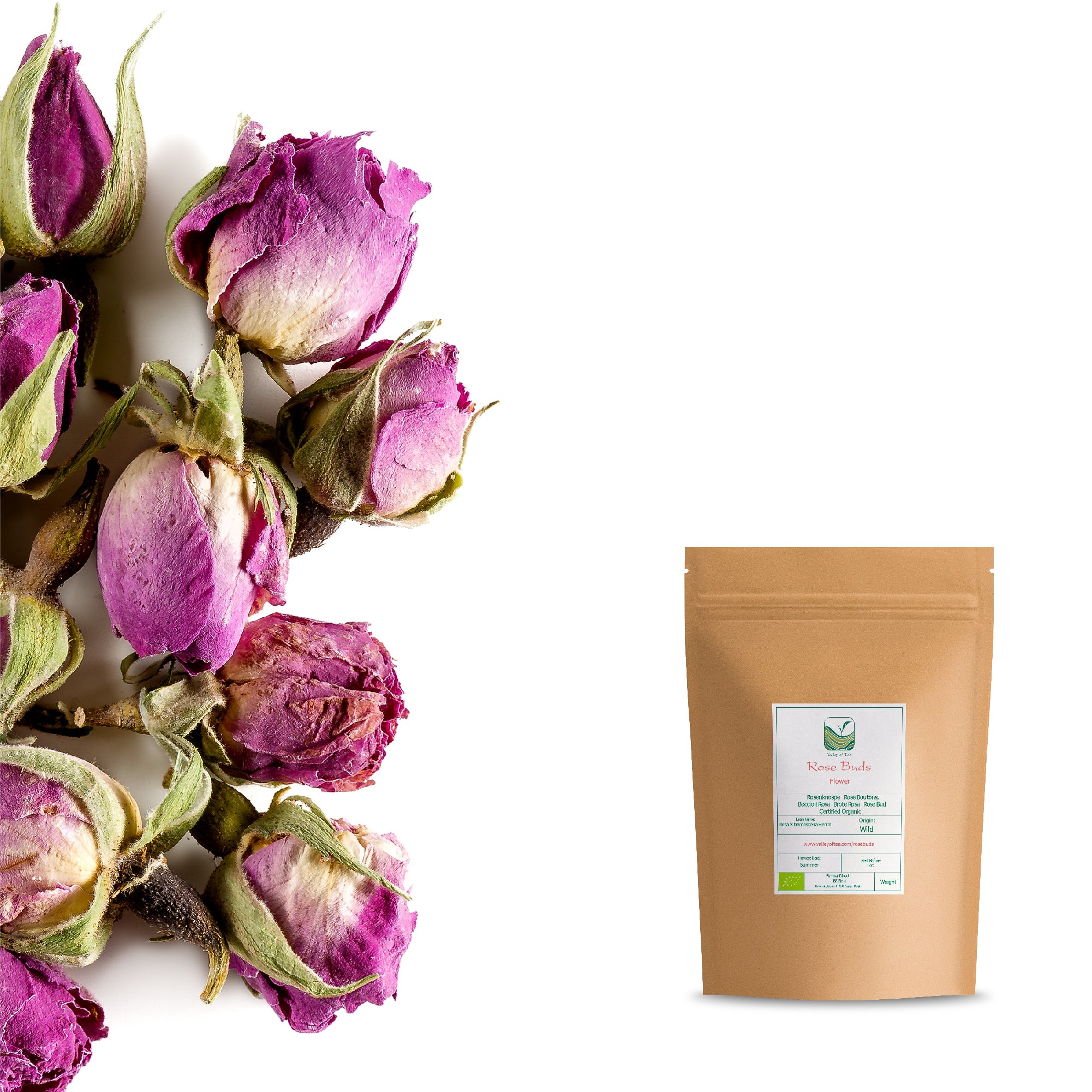 Boccioli Di Rosa Secchi 5 OZ – Naturali, Essiccati All'aria, Per Tè, Bagni Rilassanti E Decorazioni